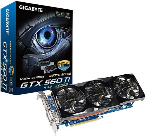 GIGABYTE GeForce GTX 560 Ti 448 Cores WINDFORCE