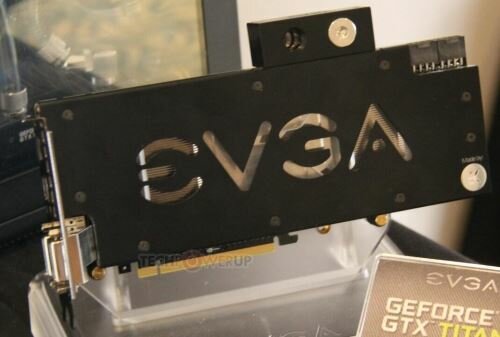 EVGA продемонстрировал жидкостное охлаждения для двуъядерной видеокарты GeForce GTX ТИТАН-Z